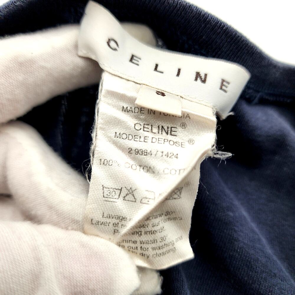 Céline navy blue Macadam Cotton Tee Size Small - Picture 11 of 15